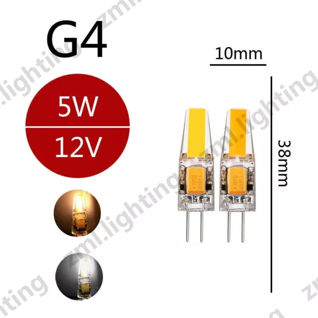 G4 G9 3W 5W 6W 9W 220V/12V LED COB Lampen Dimmbar Leuchtmittel Warmweiß Kaltweiß 3