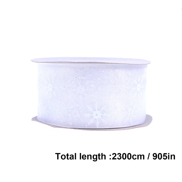 2x Weihnachten Baum Band Rot Band für Geschenk Verpackung Schneeflocke Band 5