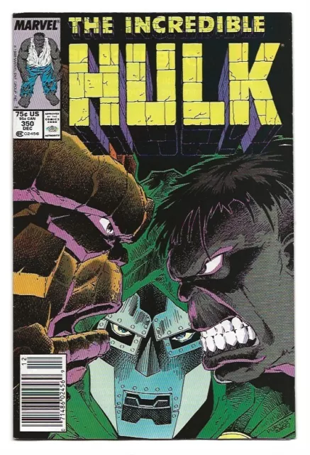 Incredible Hulk #350  Newsstand Edition  Dr Doom & Thing App