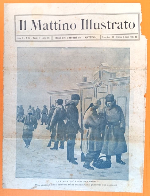 UNA STAZIONE FERROVIARIA da IL MATTINO ILLUSTRATO  RIVISTA PRIMI 900-12176