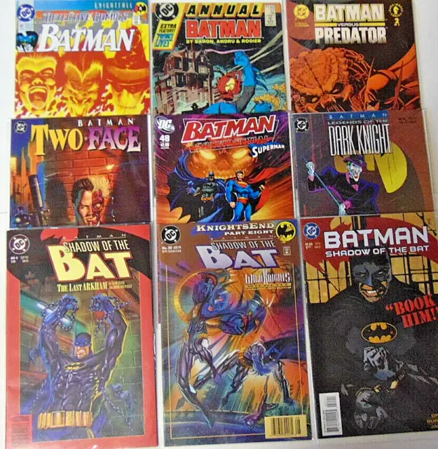 Lot of 9 Batman Comics Shadow of The Bat 4 30 55 Dark Knight 65 Two-Face +4 More