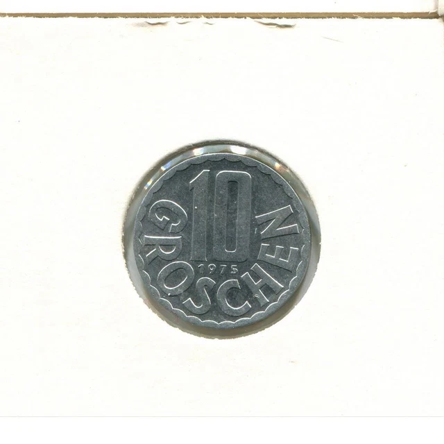 10 GROSCHEN 1975 AUSTRIA Coin #BA060C 2