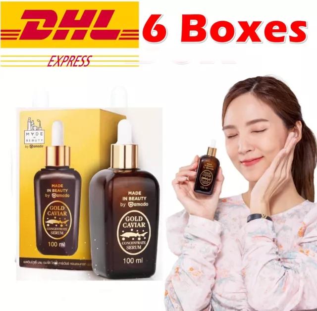 6 X Amado Gold Caviar Concentrate Serum Reduce Wrinkles Dark Spots 100 ml