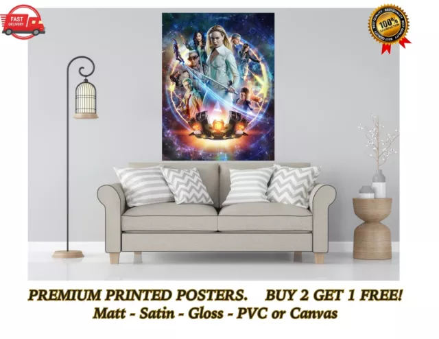 DC's Legends Of Tomorrow Cast Large Poster Art Print Gift A0 A1 A2 A3 A4 Maxi