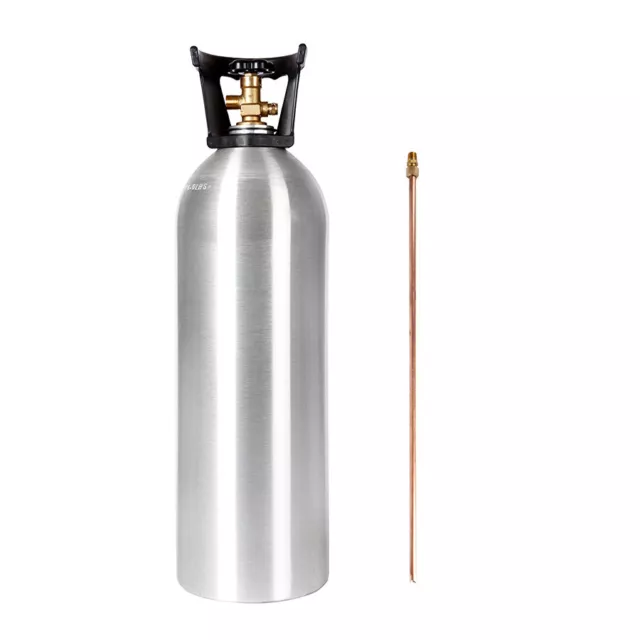 New 20 lb. Aluminum CO2 Cylinder with CGA320 Valve and Siphon Tube DOT Approved