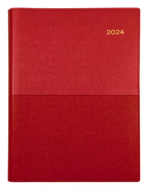 2024 Diary Collins Vanessa Calendar Year A5 Day to Page DTP RED 185.V15