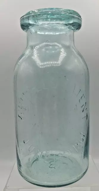 MILLVILLE ATMOSPHERIC Quart Fruit Jar Whitall's Patent June 18th, 1861 & Lid