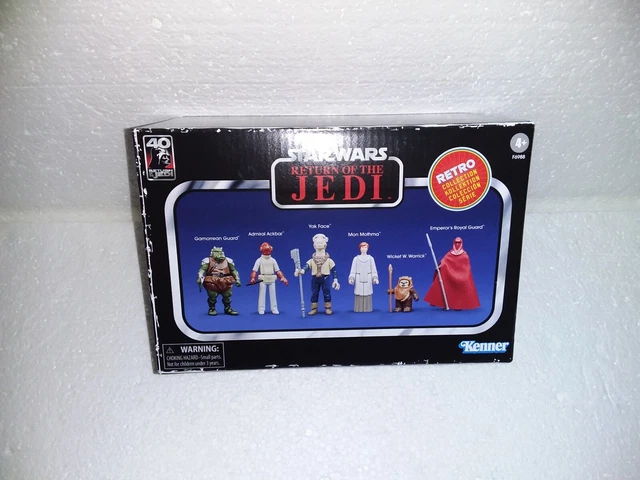 Kenner Star Wars Vintage Retro Collection ROTJ Confezione da 6 con Yak Face - Raro Kenner Star Wars Vintage Retro Collection ROTJ Confezione da 6 con Yak Face - Raro