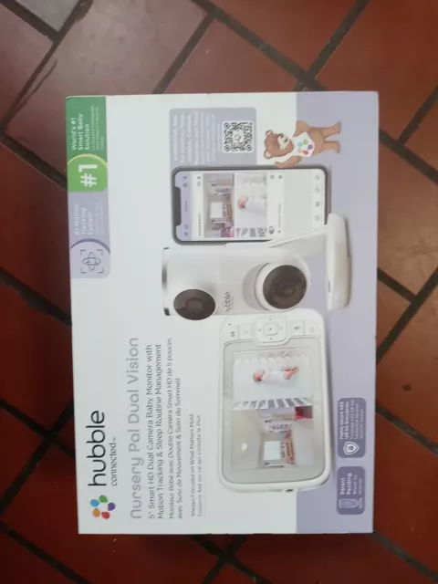 Hubble Connected Nursery Pal Dual Vision 5 in HD 2-in-1 Baby Monitor (NEW)