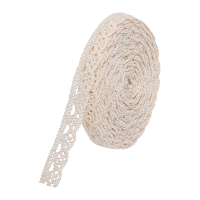 Lace Ribbon 30 Yards 0.39 Inch Cotton Lace Trim Beige Style 2