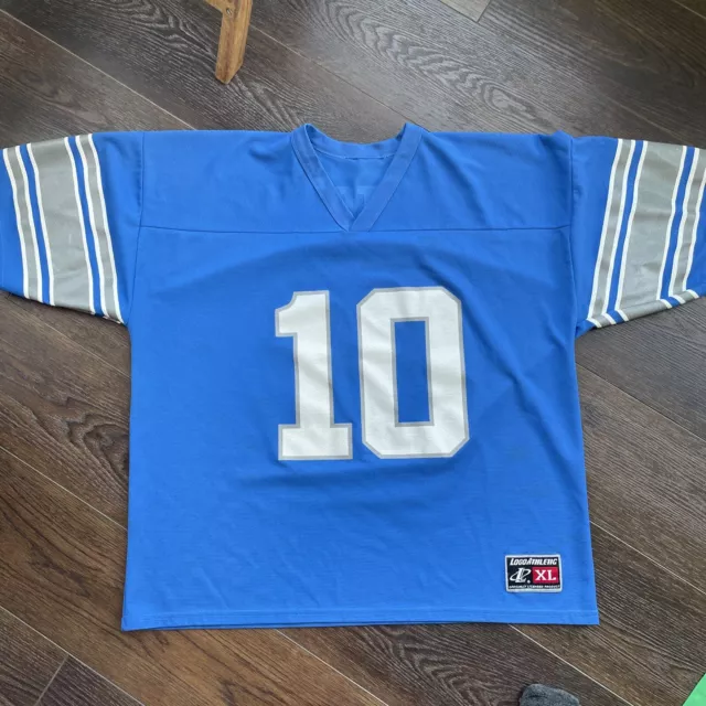 4XL Vtg Stitched Reebok DRE BLY #32 Detroit Lions Jersey Mens XXXXL Blue