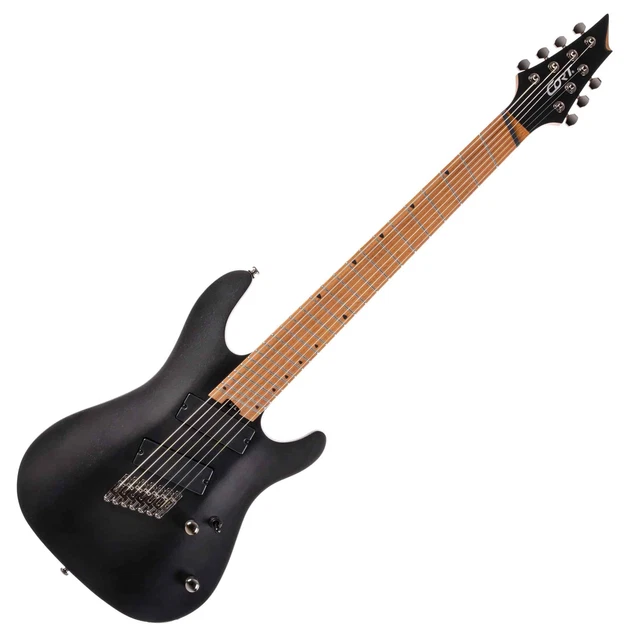 Cort KX307MS Open Pore Black Multiscale E-Gitarre mit 2 Humbuckern