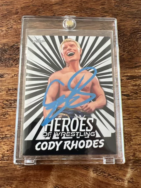 Cody Rhodes IP Signed Leaf Card Psa Dna Autographed WWE American Nightmare