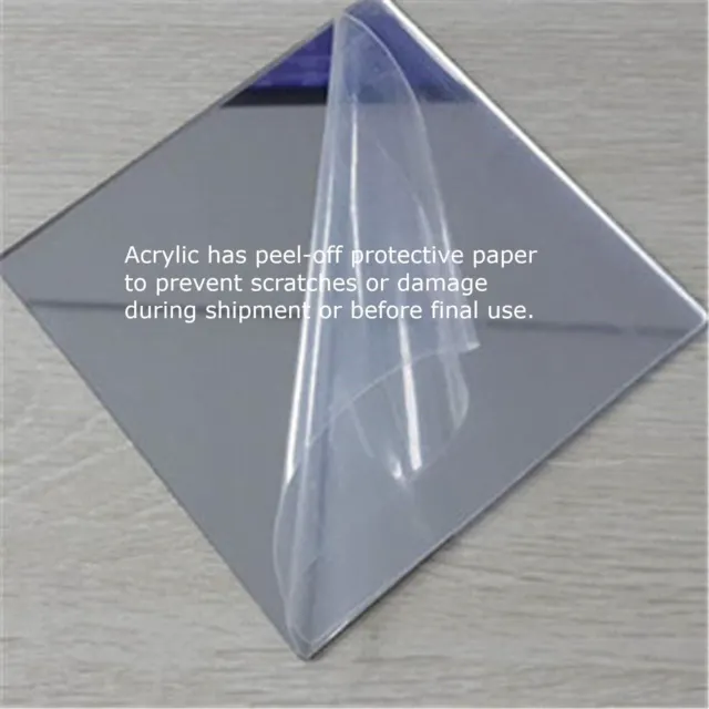 NEW Silver Mirror Cast Acrylic Plexiglass Sheets 1/8” Thick (3mm) 17 Sizes 3