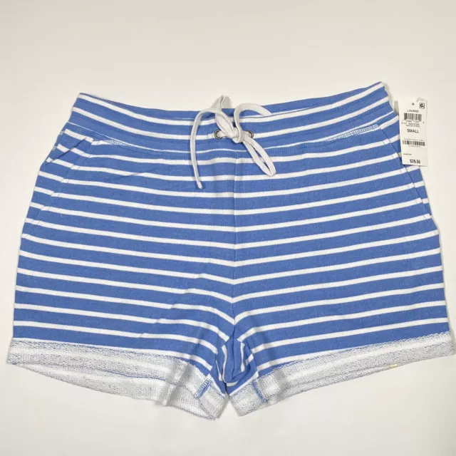 Style & Co Women's Stripe Sailor Beach Lounge Shorts Medium Blue Size S Pockets