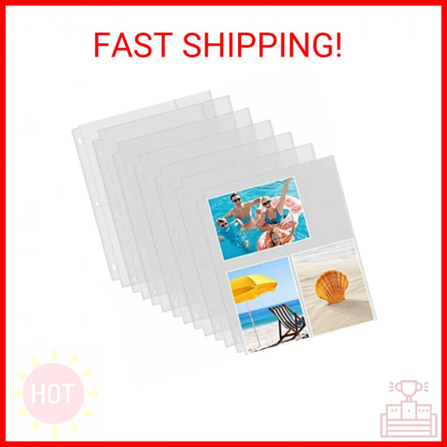 30 Pack Photo Sleeves for 3 Ring Binder - (4x6, for 180 Photos), Archival Photo