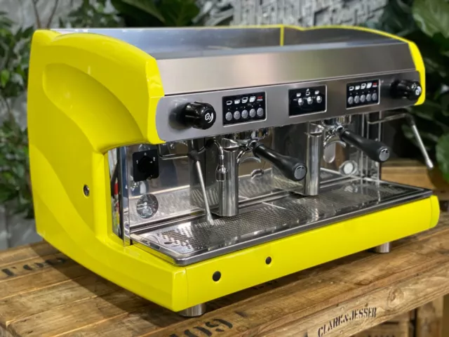 Wega Polaris 2 Group High Cup Yellow Espresso Coffee Machine Commercial Custom