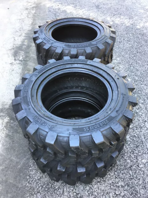 4-23X8.5-12 Skid Steer Tires-6 PLY-23X8.50-12-for Bobcat,Case,New Holland & more