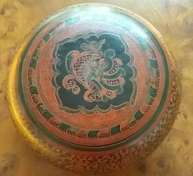 Vintage Burmese 5 Nesting Asian Bowl Set
