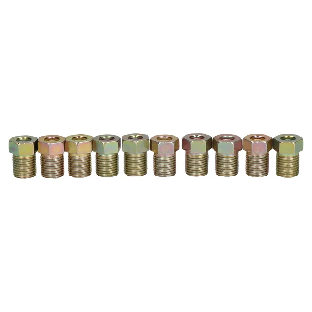 STEEL MALE BRAKE Pipe Union Fittings M10 x 1mm for 3/16" Brake Pipe