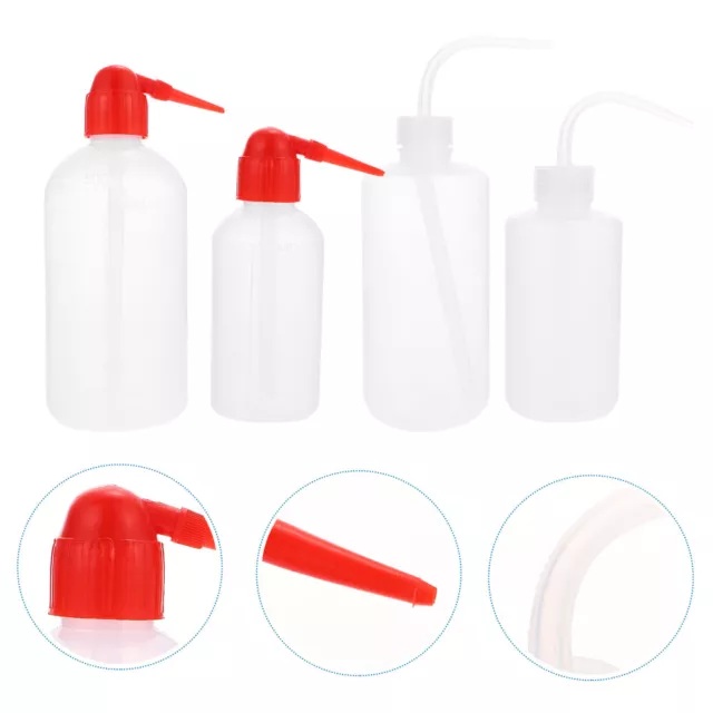 4pcs Lab Squeeze Wash Bottle Rinsing Bottle Plastic Spray Bottles Eye