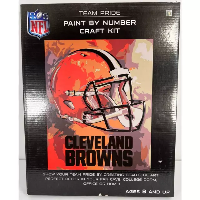 Cleveland Browns -NFL Paint by Numbers Craft Kit Team Pride - NIB