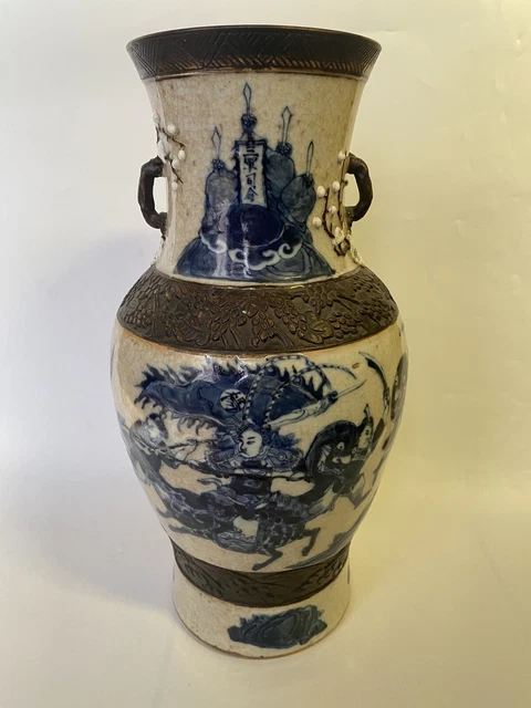 Grand Cheval En Porcelaine RDA Avec Chariot - Ornement Fait Main - Vintage Allemagne