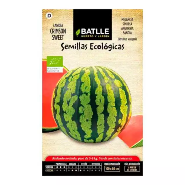 Graines Bio de Batlle - Pastèque Crimson Sweet (2,73g)