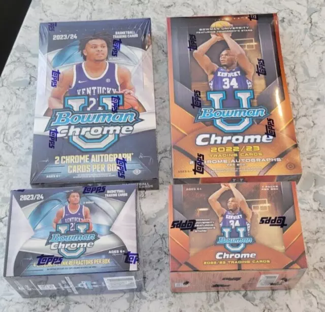 2023 2025 BOWMAN Chrome U Basketball Hobby & Blaster Box Caitlin Clark