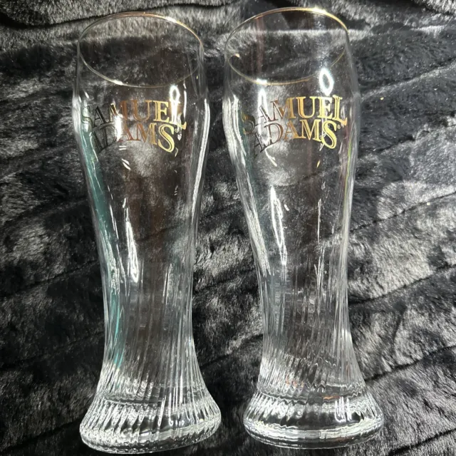 Sam Adam’s 1970’s Beer Glass, Collectible, Bar ware, Pilsner, Set Of 2