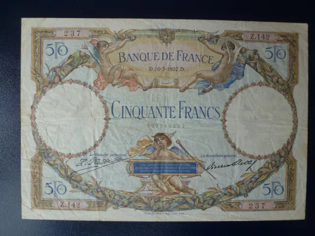 billets de banque 50 fr LOM 1927