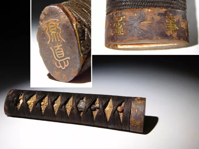 Gunbai Menuki Tanto Tsuka Sword handle  Edo original tsuba sword antique