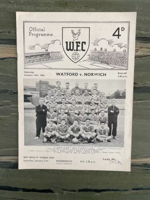 Watford v Norwich City, Div 3 (S) 1955/6
