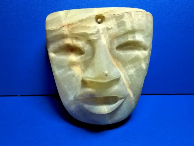 Pre-Columbia Teotihuacan Alabaster Mask