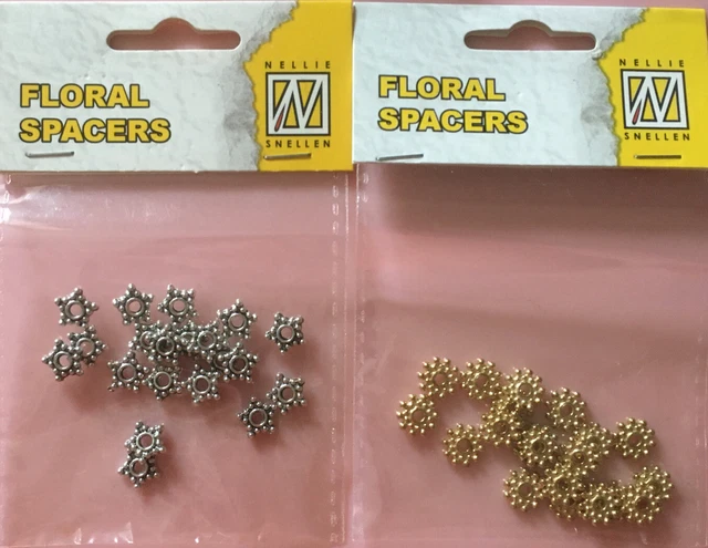 Nellie Snellen BLUMENABSTANDSHALTER 6 x SILBERPACKUNGEN 1x GOLDPACKUNG FLP-SP003
