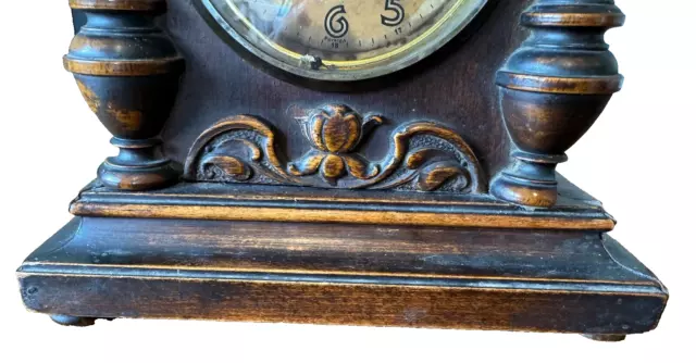 Antike Tischuhr - Kaminuhr - Uhrwerk - Pfeilkreuz - Mit Glocke und Wecker 3