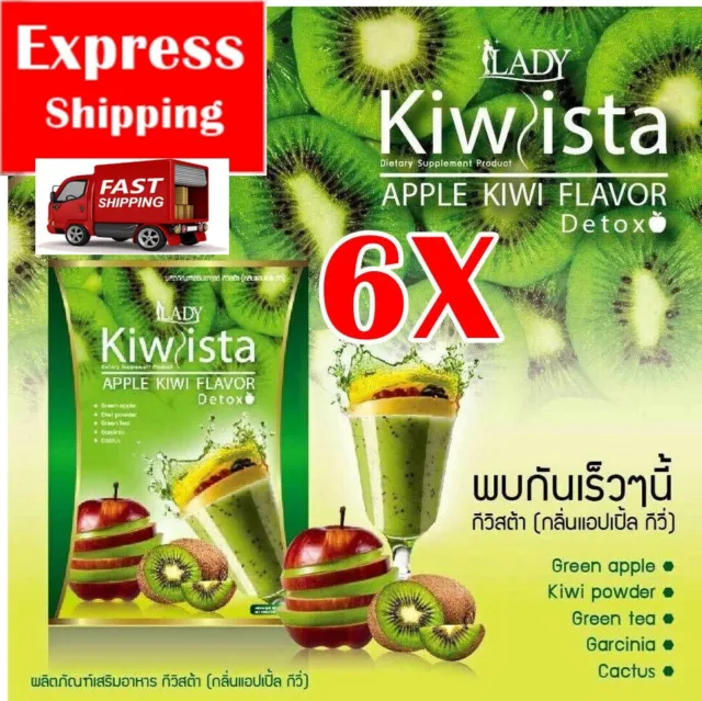 6X Kiwista Detox Apple Kiwi Flavor Detox Drink Immune System Healthy Skincare