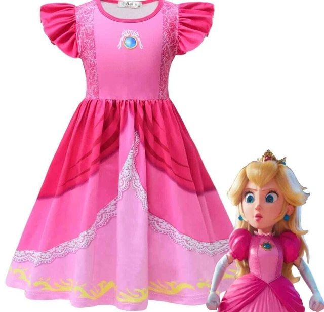 Erwachsene Super Mario Princess Peach Damen Cosplay Kostüm Halloween