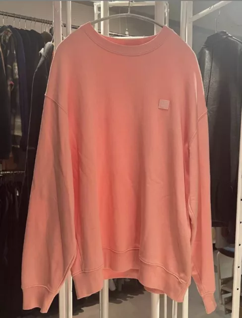 Acne Studios Crew Neck Sweatshirt Pink Small Unisex