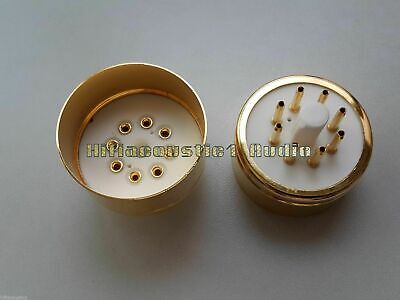 2* Ceramic Gold Tube Base Socket 8pin KT88 GEKT88 6550 Power Valve KT88G 3