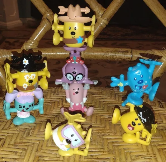 Wow Wow Wubbzy Wacky PVC Stacking Figures Lot of 8 Toys 2007 Stackable Kooky #4