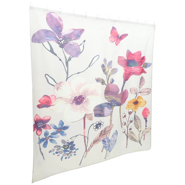 Elegante cortina de ducha flores baño cortina decorativa bosques de baño