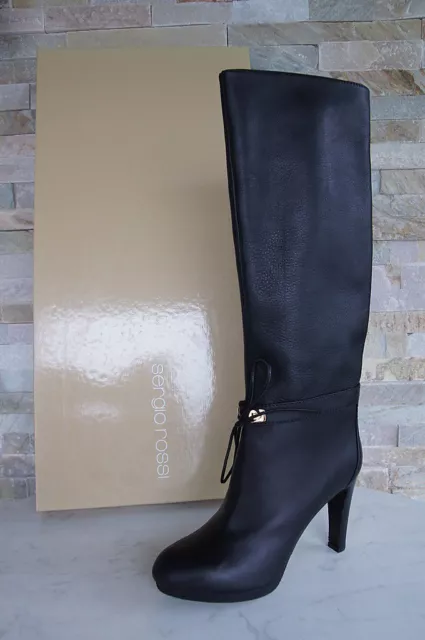 Sergio Rossi Plateforme Stiefel Taille 35 Chaussures Boots Talons Noir Neuf Ehem