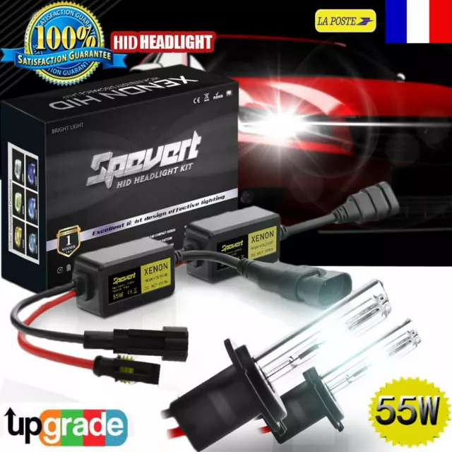 Kit Xénon HID H7 H1 H8 Slim Ballast Feux Phare Auto 55W Anti Erreur 9005/6 6000K