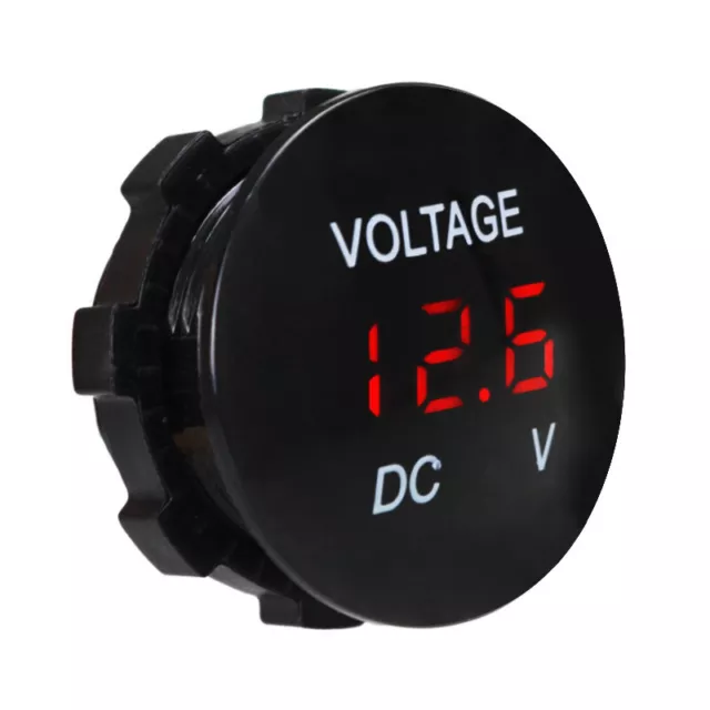 Digital Voltage Volt Meter Motorcycle Car LED Panel Display Voltmeter 24V