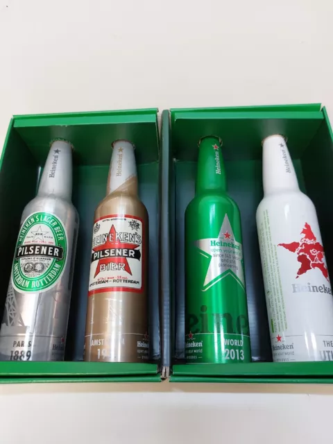 Heineken set di 4 bottiglie in  alluminio:Amsterdam 1873.