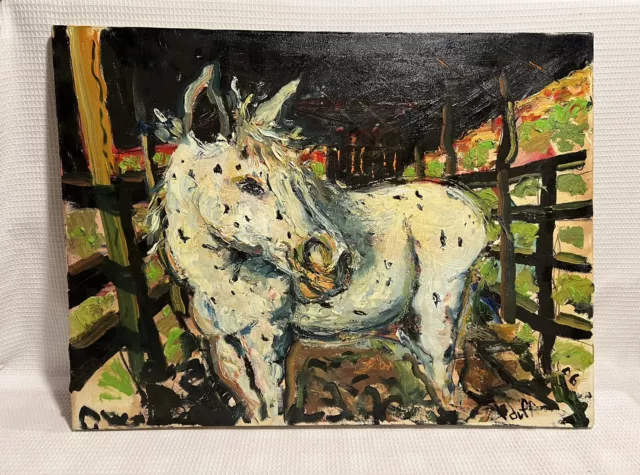 2006-Brian Duff-“Cuca(Sunset Brillante)”Multi-Colored Horse-Lg. Signed Painting