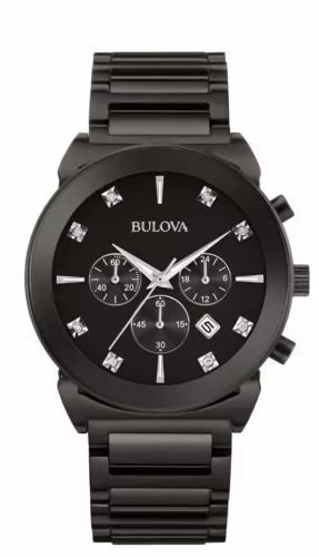 BULOVA 98D123 MEN S Chronograph Black Stainless Steel Quartz