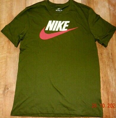 T-shirt uomo Nike Classic Ultra Just do it Swoosh logo taglia M-L verde oliva