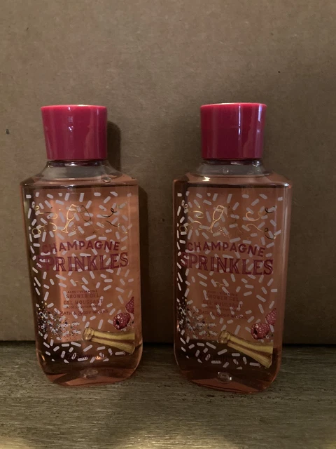 Set Of 2 Bath & Body Works BBW CHAMPAGNE SPRINKLES 10oz Shower Gel Body Wash
